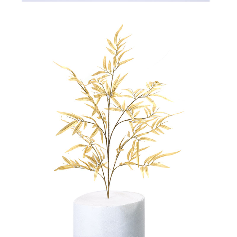 Artificial Golden Bamboo Leaves